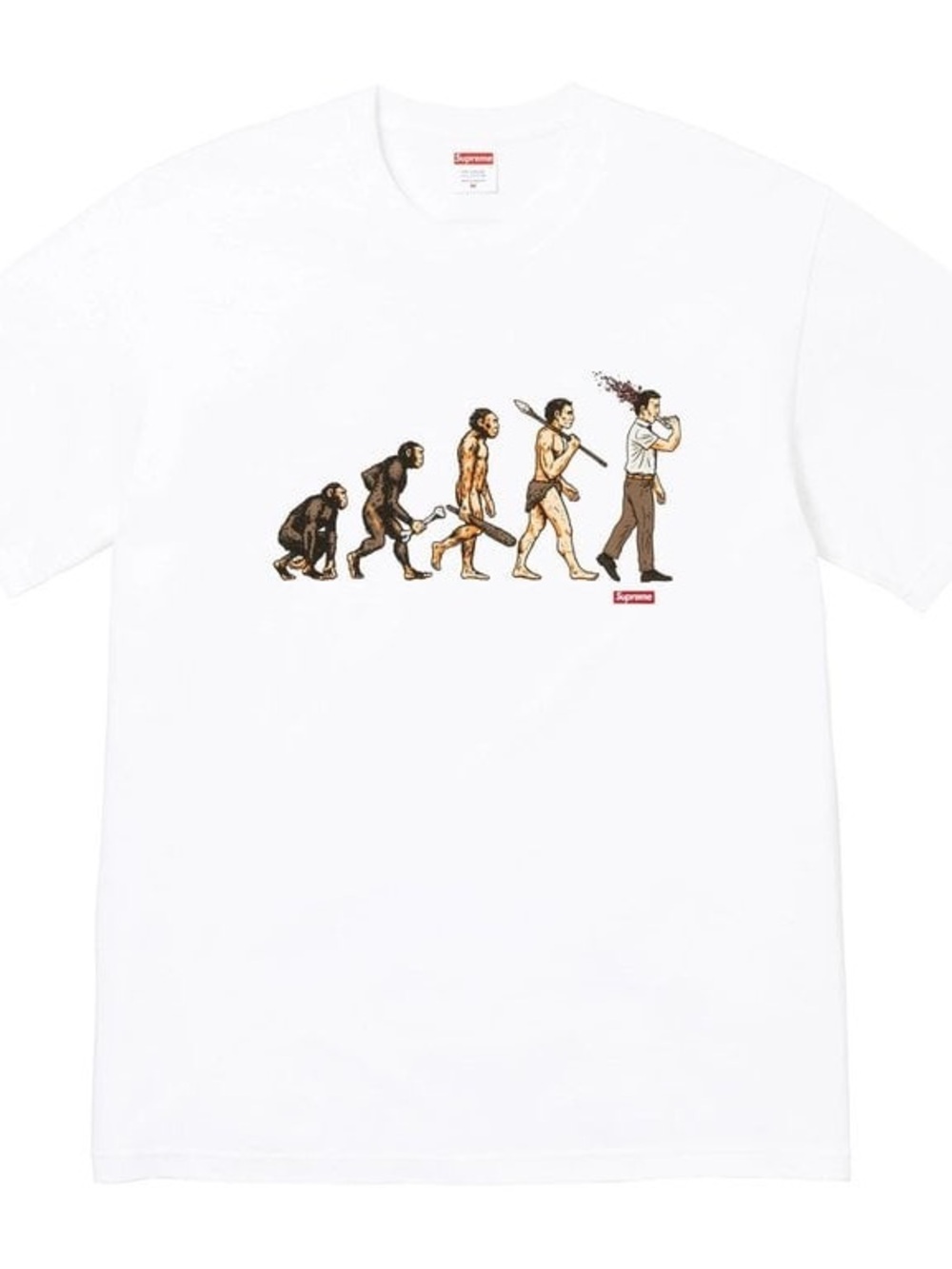 SUPREME Evolution Tee Cotton Logo T-Shirt White SS26 Men’s Size XL